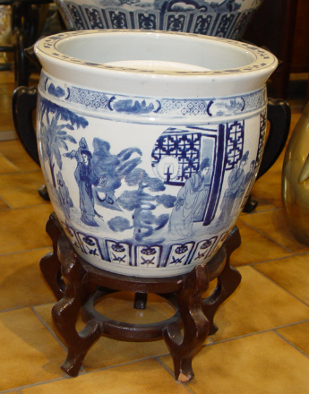 Image de Cache-pot - Vaso blu figurativo 